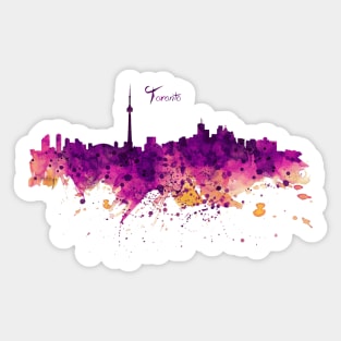 Toronto Watercolor Skyline Sticker